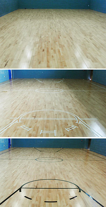 basketball court floor. asketball court marking out